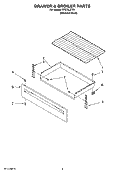 DRAWER & BROILER PARTS Diagram and Parts List for RF272LXTD1  Whirlpool Range