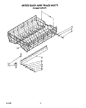 UPPER RACK AND TRACK Diagram and Parts List for KUDB220T1  KitchenAid Dishwasher