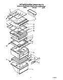 REFRIGERATOR SHELF Diagram and Parts List for 8ED22PWXAW01  Whirlpool Refrigerator