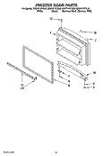 FREEZER DOOR PARTS Diagram and Parts List for GR2FHTXTB00  Whirlpool Refrigerator