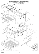 REFRIGERATOR SHELF PARTS Diagram and Parts List for KBLP36FMS00  KitchenAid Refrigerator