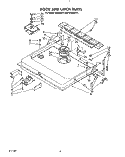 DOOR AND LATCH Diagram and Parts List for KUDI220T3  KitchenAid Dishwasher