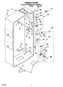 LINER PARTS Diagram and Parts List for PVWN600LW1  Whirlpool Cabinet
