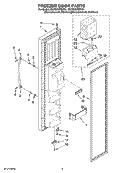 FREEZER DOOR PARTS Diagram and Parts List for KSCS25MTMK01  KitchenAid Refrigerator