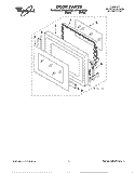 DOOR Diagram and Parts List for MT1066XBB0  Whirlpool Microwave