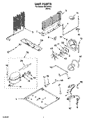 UNIT PARTS Diagram and Parts List for IMT186304  Inglis Refrigerator