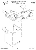 TOP AND CABINET, LIT/OPTIONAL Diagram and Parts List for LSR6233BW1  Whirlpool Washer