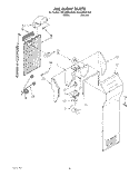 AIR FLOW Diagram and Parts List for AS22BRXAN00  Whirlpool Refrigerator