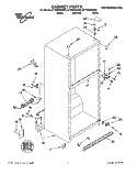 CABINET Diagram and Parts List for ET18NKXDW02  Whirlpool Refrigerator
