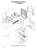 DISPENSER FRONT PARTS Diagram and Parts List for GI6SARXXF05  Whirlpool Refrigerator