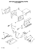 AIR FLOW AND CONTROL PARTS Diagram and Parts List for ACC082PT1  Whirlpool Air Conditioner