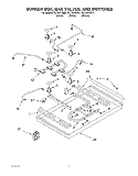 SECTION Diagram and Parts List for GLT3615GT1  Whirlpool Cooktop