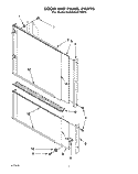 DOOR AND PANEL Diagram and Parts List for KUDA220TWH6  KitchenAid Dishwasher