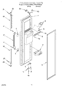 FREEZER DOOR Diagram and Parts List for 7ED27DQXDN02  Whirlpool Refrigerator