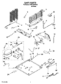 UNIT PARTS Diagram and Parts List for GARF19XXPK02  Whirlpool Refrigerator