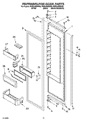 REFRIGERATOR DOOR PARTS Diagram and Parts List for KSSS48QMW00  KitchenAid Refrigerator