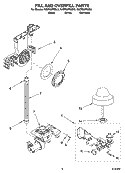 FILL AND OVERFILL PARTS Diagram and Parts List for KUDR02FSBL2  KitchenAid Dishwasher