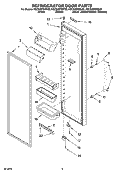 REFRIGERATOR DOOR PARTS Diagram and Parts List for KSCS25FSBL00  KitchenAid Refrigerator
