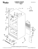 CABINET PARTS Diagram and Parts List for GX2SHBXVB05  Whirlpool Refrigerator