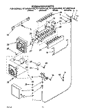 ICEMAKER Diagram and Parts List for RT14DMYAW00  Roper Refrigerator