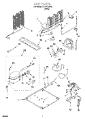 UNIT Diagram and Parts List for ET19PKXJW00  Whirlpool Refrigerator