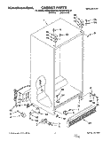 CABINET Diagram and Parts List for KSRS25QAAL10  KitchenAid Refrigerator