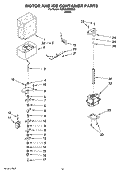 MOTOR AND ICE CONTAINER PARTS Diagram and Parts List for KSSO42QMB03  KitchenAid Refrigerator