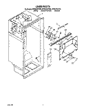 LINER Diagram and Parts List for RT20CKXZW00  Roper Refrigerator