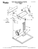 TOP AND CONSOLE PARTS Diagram and Parts List for WGD4700YQ1  Whirlpool Dryer