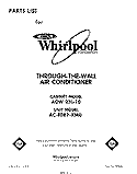 SECTION Diagram and Parts List for ACE082XM0  Whirlpool Air Conditioner