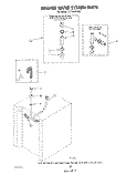 WASHER WATER SYSTEM Diagram and Parts List for LT7100XVN0  Whirlpool Washer Dryer Combo