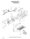 ICEMAKER PARTS Diagram and Parts List for GI6FDRXXY06  Whirlpool Refrigerator