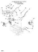 OVEN INTERIOR, LITERATURE Diagram and Parts List for MT1131SGQ0  Whirlpool Microwave
