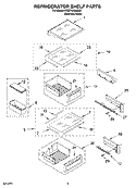 REFRIGERATOR SHELF PARTS Diagram and Parts List for KSSP48QMS02  KitchenAid Refrigerator