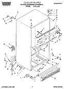 CABINET Diagram and Parts List for RT18BMXBL01  Roper Refrigerator