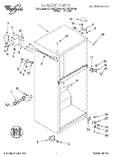 CABINET Diagram and Parts List for 4ET14GKXFN00  Whirlpool Refrigerator