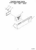 CONTROL PANEL PARTS Diagram and Parts List for KUDS50FVSS0  KitchenAid Dishwasher