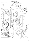 CABINET Diagram and Parts List for LGR5624BW2  Whirlpool Dryer