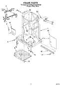 FRAME Diagram and Parts List for GC900QPLB0  Whirlpool Trash Compactor