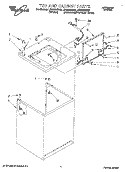 TOP AND CABINET, LIT/OPTIONAL Diagram and Parts List for LSR6233BW0  Whirlpool Washer