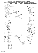 MOTOR AND ICE CONTAINER PARTS Diagram and Parts List for KSRP25FTWH00  KitchenAid Refrigerator