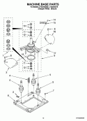 MACHINE BASE PARTS Diagram and Parts List for LTG5243DT8  Whirlpool Washer Dryer Combo