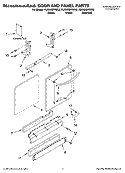 DOOR AND PANEL PARTS Diagram and Parts List for KUDW02FRSS3  KitchenAid Dishwasher