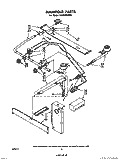MANIFOLD Diagram and Parts List for SF3020EPW0  Whirlpool Range