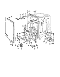 TUB Diagram and Parts List for 8595L10  Roper Dishwasher