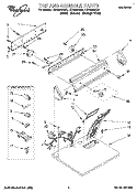 TOP AND CONSOLE, LIT/OPTIONAL Diagram and Parts List for LGR4624BW2  Whirlpool Dryer