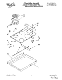COOKTOP Diagram and Parts List for RS675PXBH0  Whirlpool Range