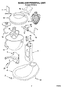 BASE AND PEDESTAL UNIT Diagram and Parts List for KV25H0X-3  KitchenAid Mixer