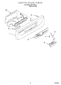 CONTROL PANEL Diagram and Parts List for KUDS24SEBS1  KitchenAid Dishwasher