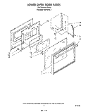 LOWER OVEN DOOR Diagram and Parts List for RB170PXL5  Whirlpool Wall Oven